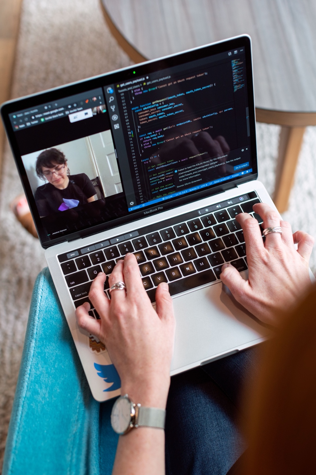 Laptop and code representing an AI visibility report for a business website